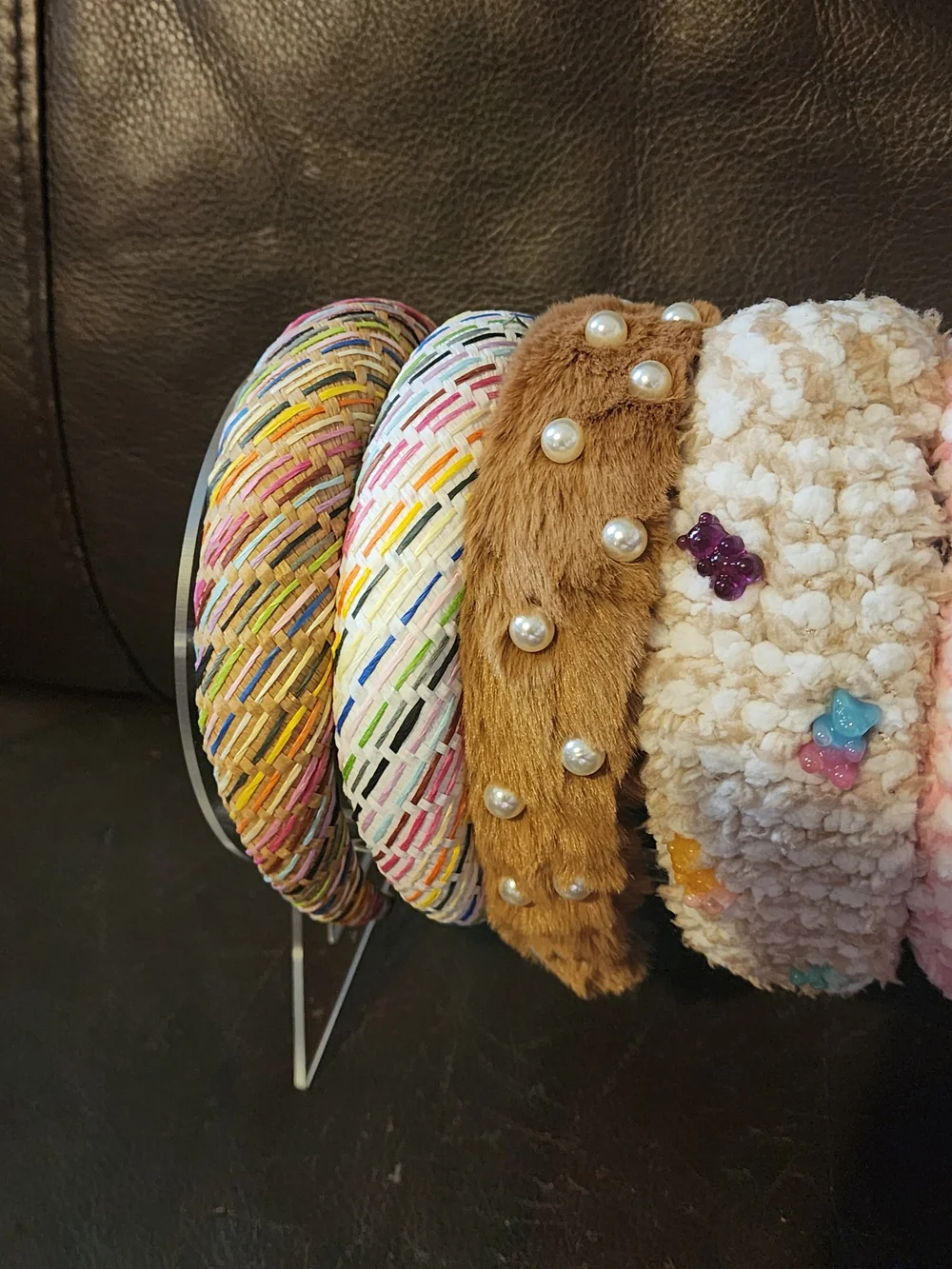Assorted Decorative Headband Set - Pink, Cream, Blue, Brown, Multicolor